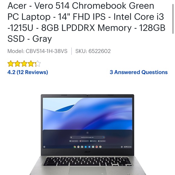 Brand new acer vero 514 laptop - Picture 1 of 5